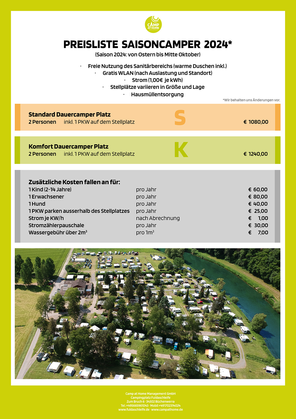 Camping Fuldaschleife Preise